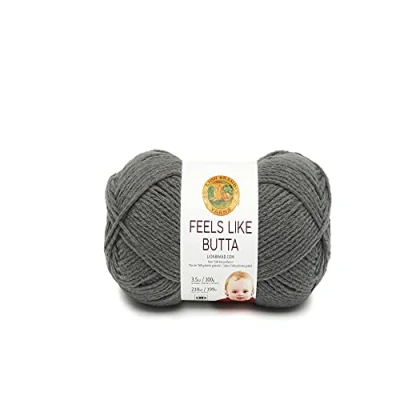 Obrázek Lion Brand Yarn 63857 Feels Like Butta Garn, Polyester, anthrazit, 1 Pack, 199 Meter