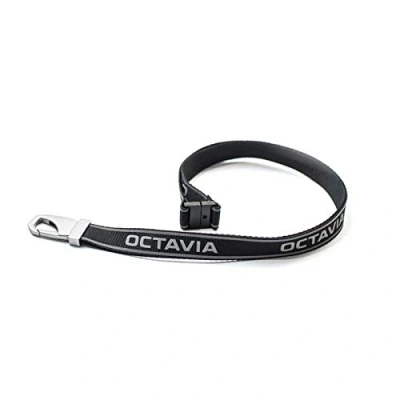 Obrázek Skoda MVF42 110 pásek na klíče Octavia reflexní Lanyard Accessoires Lifestyle Přívěšek klíče, černý, střední, M
