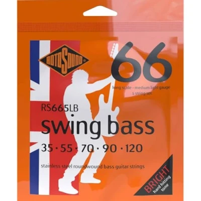 Obrázek Rotosound Struny z ušlechtilé oceli pro elektrobasy, kulatý drát, tloušťka Medium Light 35 55 70 90 120