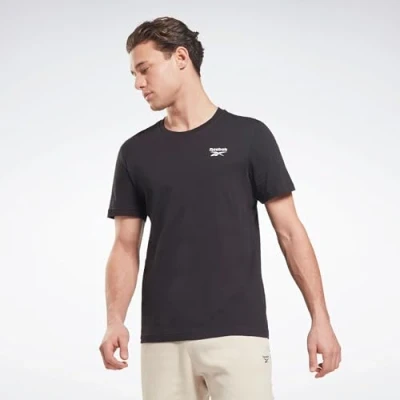 Obrázek Reebok LEFT Chest LOGO TEE Jednoduché tričko, Muži, Velikost: Small, Black