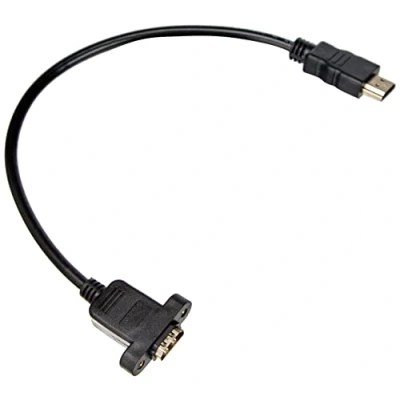 Obrázek SYSTEM S HDMI konektor na vstup panel Mount adaptér kabel prodlužovací 35 cm