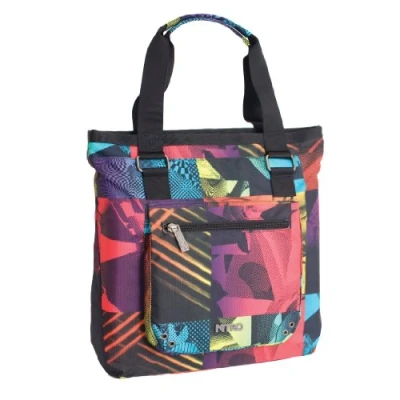 Obrázek Nitro Snowboards Tote Bag stylová nákupní taška se zipem, lehká dámská plážová taška, školní cestovní přes rameno, kabelka, 11 l, 400 g, 1131 878005_Mixer