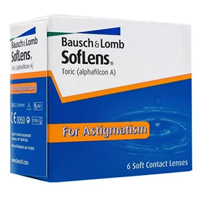 Obrázek Bausch + Lomb Měsíční čočky SofLens Toric, torické kontaktní čočky, měkké, 6 kusů BC 8,5 mm / DIA 14,5 CYL 1,25 osa 130 1 dioptrií