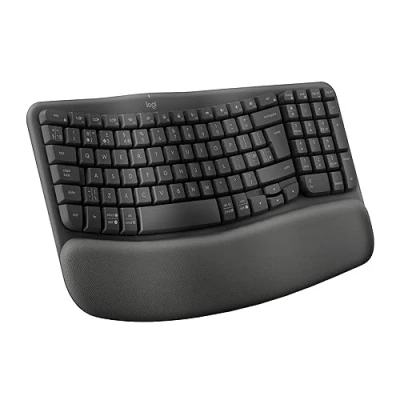 Obrázek Logitech Bezdrátová ergonomická klávesnice Wave Keys grafit, rozložení US QWERTY