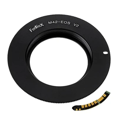 Obrázek Fotodiox Lens Mount Adapter Compatible with M42 Type 2 Screw SLR on Canon EOS (EF, EF S) D/SLR Camera Body Gen10 Focus Confirmation Chip