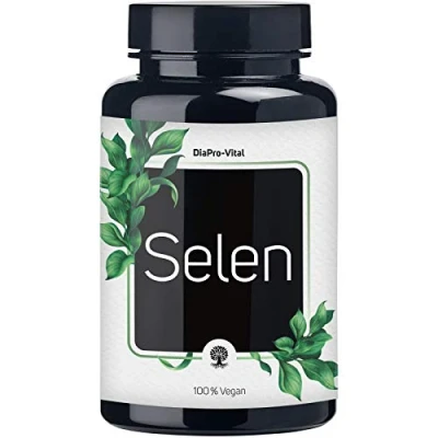 Obrázek DiaPro® Tablety selenu 365 kusů s 200µg v jedné tabletě ze sodíku selenit roční zásoba 100% veganské laboratorně testováno
