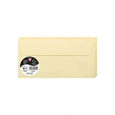 Obrázek Clairefontaine 5845C balení s 20 obálkami pyl (ve formátu DL, 110 x 220 mm) 120 g béžová