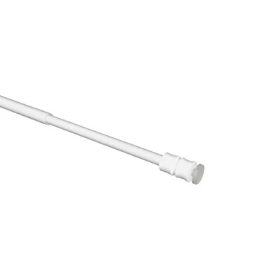 Obrázek Flairdeco Svorná tyč / kotoučová s gumovou zátkou, kov plast, bílá, otočná, 40 60 cm