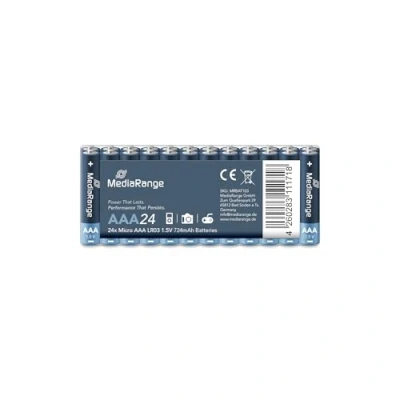 Obrázek MediaRange Premium alkalické baterie, Micro AAALR031,5 V, balení 24 ks