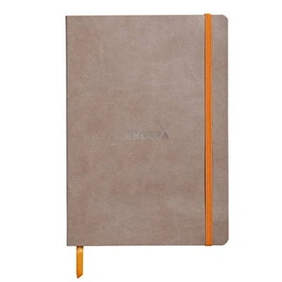 Obrázek Rhodia 117404C poznámkový sešit (s měkkou obálkou, linkovaný, 80 listů, DIN A5, 14,8 x 21 cm) 1 kus krtečka šedá