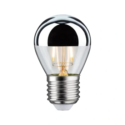 Obrázek Paulmann 28664 LED lampa Filament kapky 2,6 W světelný zdroj zrcadlo hlavy stříbrné 2700 K teplá bílá E27, 1 kus (balení ks)