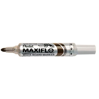 Obrázek Pentel MWL5 M Whiteboard Marker Maxiflo s lodičky systém Kuličkový hrot, 2.5 mm, 1 ks, Hnědá