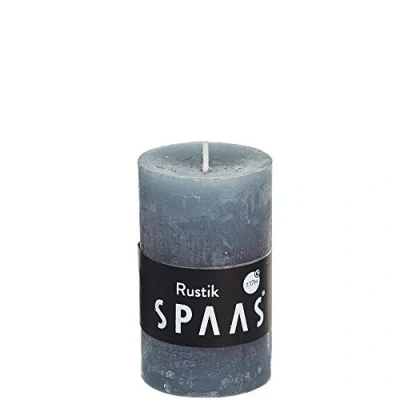 Obrázek Spaas 12 Rustikale Stumpenkerzen ohne Duft, Paraffinwachs grau, D 48 mm x H 80