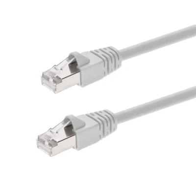 Obrázek Monoprice Cat6A Ethernet Patchkabel Snagless, RJ45, 550 MHz, STP, 10 G, 26 AWG, 6 m, Weiß Fullboot Serie