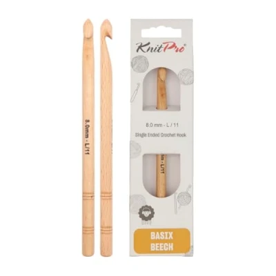 Obrázek KNITPRO Basix (8,00 mm) háčkovací jehlice z břízy 1 kus