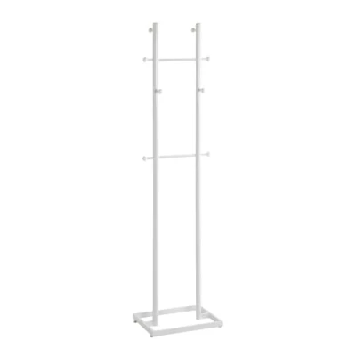 Obrázek HAKU Möbel Šatní stojan bílý, kov rozměry: Š 45 cm x V 175 H 34 cm, styl: Moderní