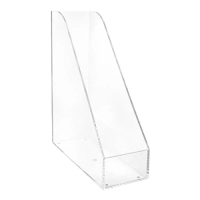 Obrázek MAUL Akrylový pořadač A4 (26,1 x 9,5 30,8 cm) organizér na psací stůl papír a časopisy do stabilní časopisů kanceláře, regál čistý