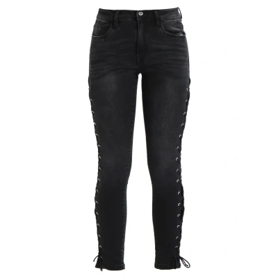 Obrázek Urban Classics LACE UP Pants Skinny džíny, Ženy, Velikost: 26, Black washed