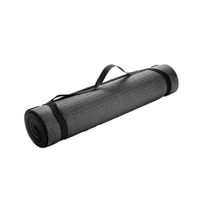 Obrázek Mind Reader All Purpose Extra Thick Yoga Fitness &amp; Exercise Mats with Carrying Strap, High Density Anti Tear, Black