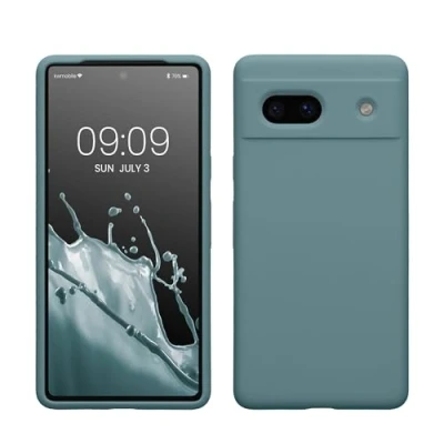 Obrázek kwmobile pouzdro kompatibilní s Google Pixel 7a silikonové na mobil měkký povrch bezdrátové nabíjení Antique Stone