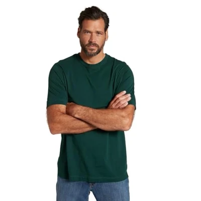 Obrázek JP 1880 Pánské velké velikosti Menswear L 8XL trička, základní, balení po 2 kusech, kulatý výstřih, do 702637, Tmavě zelená,