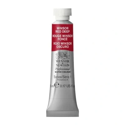 Obrázek Winsor &amp; Newton 0102725 profesionální akvarelové barvy, živé barvy v umělecké kvalitě, vysoká zářivost barev a svítivost, stálé na světle, archivní kvalita, tuba 5 ml Winsorrot tmavá