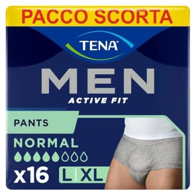 Obrázek TENA Men Active Fit Pants Normal Größe Large Grau Herren Unterhose Atmungsaktiv 2x8 Stück
