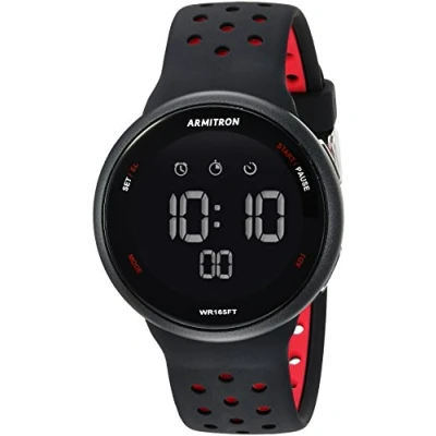 Obrázek Armitron Sport Unisex digitální chronograf silikon Náramek hodinky 40/8423, černá/červená,