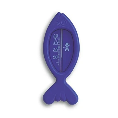 Obrázek TFA Dostmann Analogový koupelnový teploměr Rysch, 14.3017.06, bez BPA, s přírodní měřicí kapalinou, modrý, D 59 x Š 14 V 145 mm