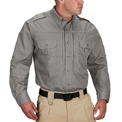 Obrázek Propper Herren F53125 Taktisches Hemd Langarm, GRAU, Small Hoch