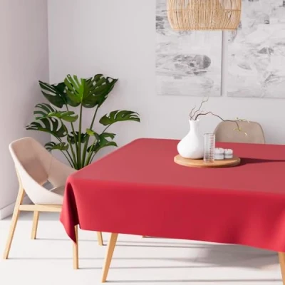 Obrázek Soleil d&#039;ocre Tischdecke mit Fleckschutz quadratisch 180x180 cm ALIX rot