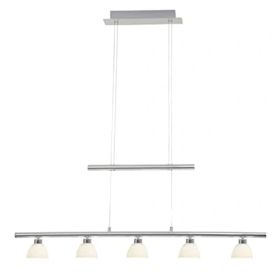 Obrázek BRILLIANT Lampa Tonja LED závěsné svítidlo 5flg chrom/bílá 5x 5W integrovaná (COB), (285 lm, 3000 K) Výškově nastavitelná pomocí protizávaží