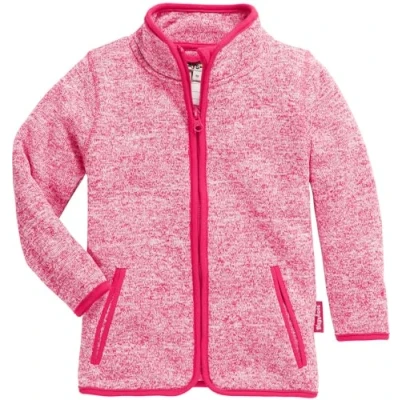 Obrázek Playshoes Unisex dětská fleecová bunda outdoorová horní díl, růžový pletený fleece