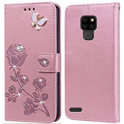 Obrázek PKQTOP pouzdro pro Ulefone Note 7P, na mobil skládací pouzdro, funkce stojánku, přihrádka karty, silikonový nárazník, nárazuvzdorné ochranné 7P