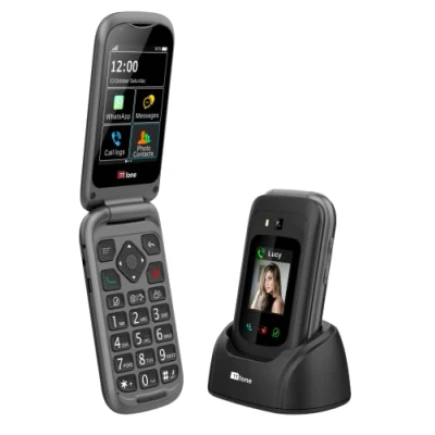 Obrázek TTfone TT970 Whatsapp 4G dotyková obrazovka Senior Big Button Flip mobilní telefon kompatibilní s 8MP kamerou a sluchadlem tlačítkem pro nouzovou pomoc (Solo)