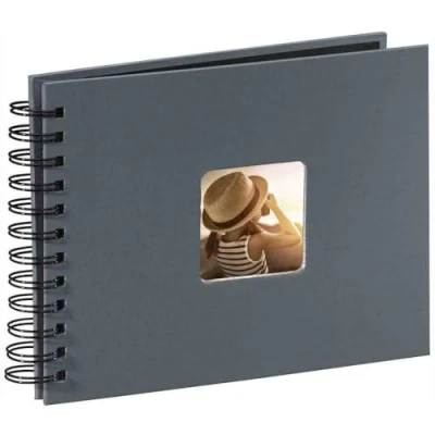 Obrázek Hama fotoalbum spirálové (50 černých stran, 25 listů, velikost 24 x 17 cm, s výřezem pro vložení fotografie)