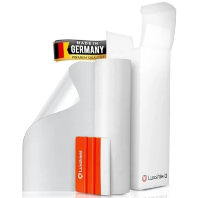 Obrázek Luxshield ochranná fólie na lak 30 x 100 cm pro auto, motocykl, kolo transparentní lesklá, samolepicí, metrové zboží z DE