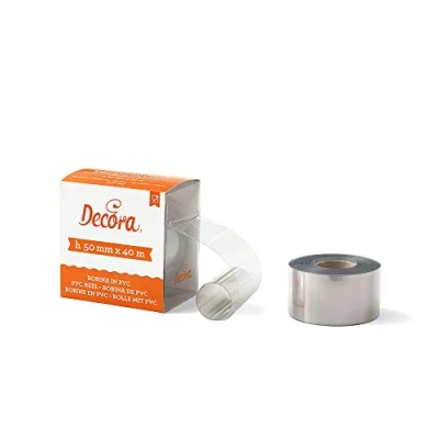 Obrázek Decora 0160756 TORTENRANDFOLIE AUS PVC Rolle 50 M x H 40 MM, 10.5 7 cm, Durchsichtig