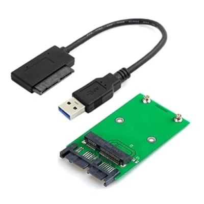 Obrázek cablecc USB 3.0 zu mSATA 50 Pin SSD &amp; 1,8&quot; Micro SATA 7+9 16 Adapter Add On Karten PCBA