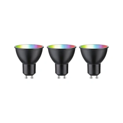 Obrázek Paulmann 29153 Standard 230V Smart Home Zigbee LED Reflektor GU10 3x350lm 3x4,8W RGBW+ stmívatelná černá matná žárovka