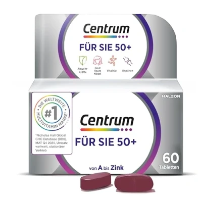 Obrázek Centrum pro vás 50+, 60 ks vysoce kvalitní doplněk stravy speciálně ženy od 50 let kompletní každodenní péči mikroživinami balení se může lišit