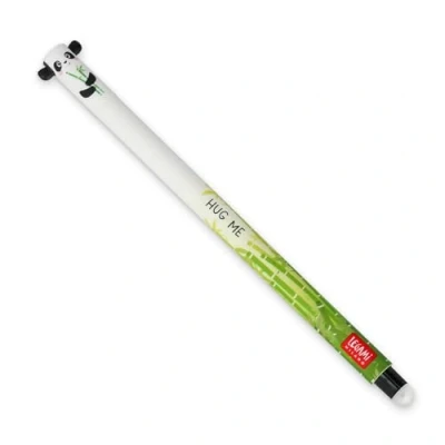 Obrázek LEGAMI smazatelné gelové pero, průměr hrotu 0,7 mm, Erasable černý inkoust, téma panda, nepoškozuje list, inkoust citlivý na termosky
