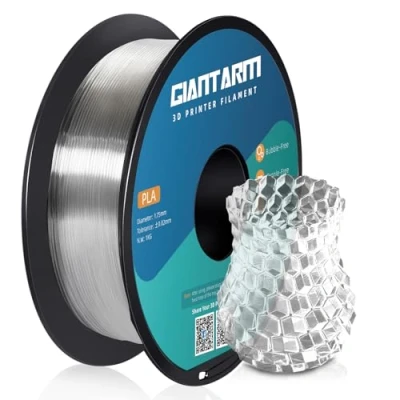Obrázek PLA Filament 1,75 mm, GIANTARM vlákno pro 3D tiskárny transparentní 1kg cívka