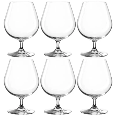 Obrázek LEONARDO HOME Cognacschwenker Ciao+, koňakový klasický styl, sklenice na víno s objemem 400 ml, 6dílné, 061454, čiré, 6 kusů (1 ks),