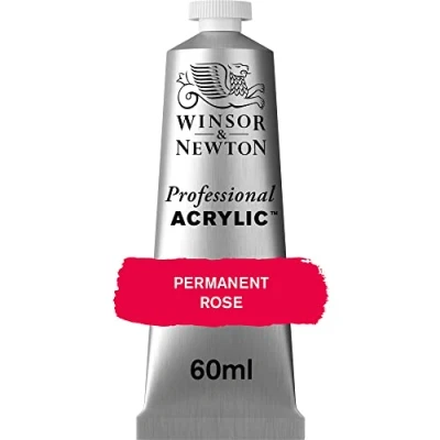 Obrázek Winsor &amp; Newton 2320502 profesionální akrylová barva v umělecké kvalitě, vysoká brilantnost barev a krycí síla, archivní kvalita, 60ml tuba permanentně růžová
