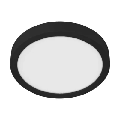 Obrázek EGLO LED stropní svítidlo Fueva 5, Ø 28,5 cm, montážní svítidlo, koupelnové z kovu v černé barvě a plast osvětlená plocha bílé, lampa do koupelny, neutrální bílá, IP44