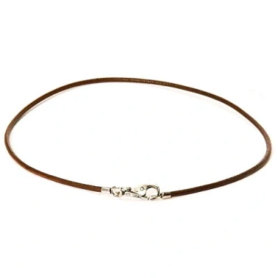 Obrázek Trollbeads Kožený náhrdelník hnědý bez zapínání, Kůže, Sladkovodní perly