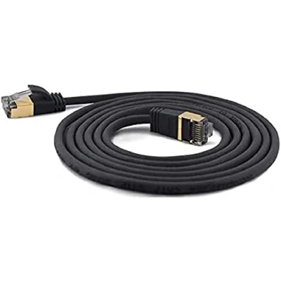 Obrázek wantecWire Extra tenký propojovací kabel CAT.7 kabel, CAT.6 konektor SSTP stíněný, délka 3 m, černý