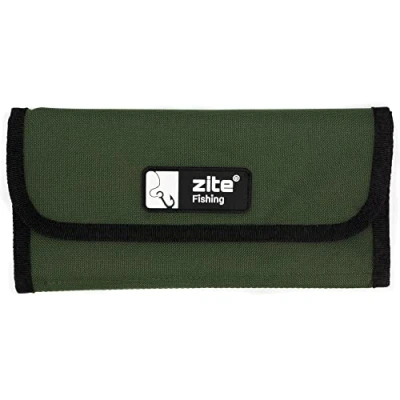 Obrázek Zite Taška na rybaření s přední přihrádkou rybářské návazce a háčky Rig Bag Háček Wallet 100% polyester, Zelená, Skládací kompaktní