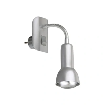 Obrázek Briloner Lampa se zástrčkou, bodové zástrčky, E14, 25 W, flexibilní rameno, titanová barva